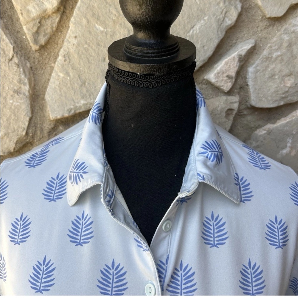 Vineyard Vines Performance 1/4 Zip Pullover Small Blue Floral Women's EC - Picture 4 of 5